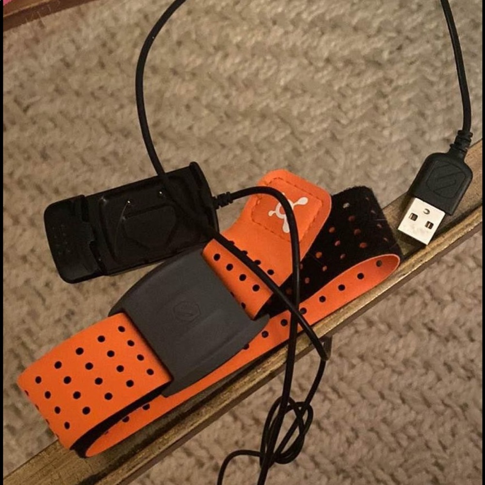 Orange Theory Heart Rate Monitor and charger